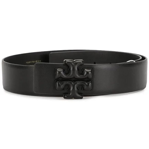 Tory Burch Eleanor Leather Logo Belt - Picture 1 of 7